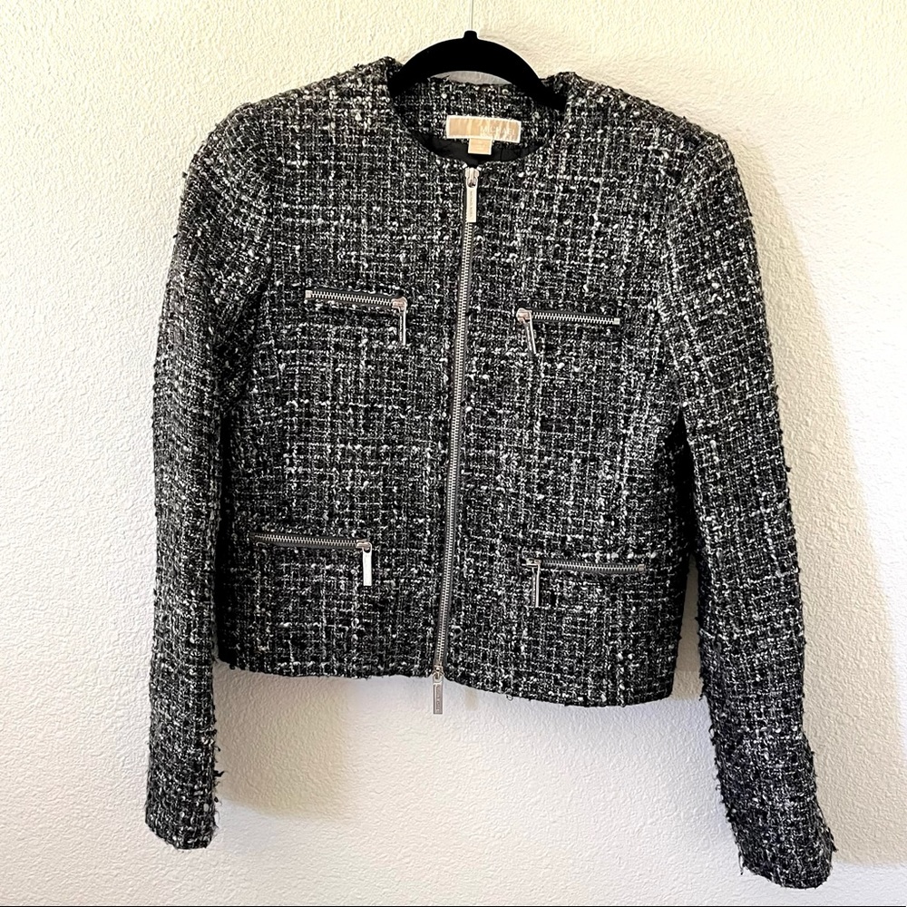 Michael Kors Tweed Zipper Jacket